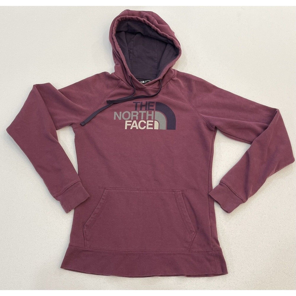 The North Face Hoodie womens Size Small pullover large logo purple/pink - Picture 1 of 4